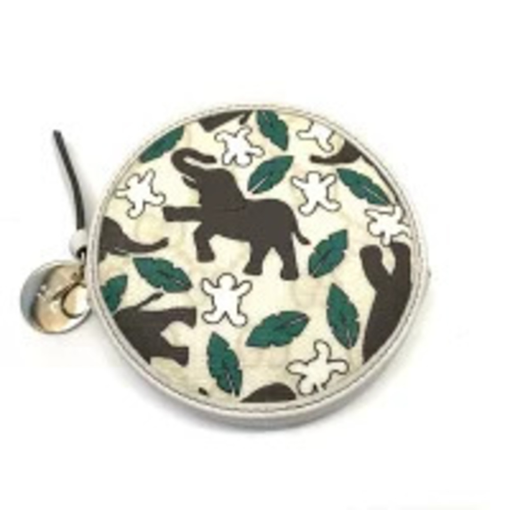 Gucci UNICEF Collaboration Elephant coin wallet Case White Round Purse